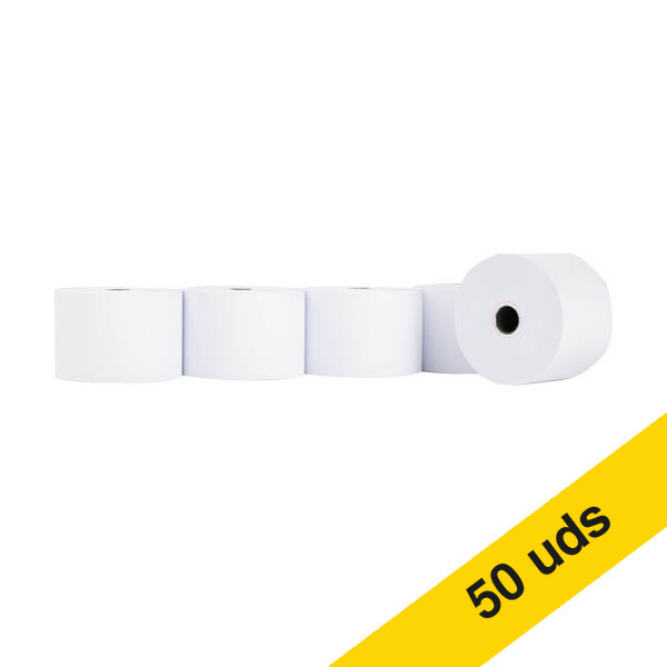 123tinta rollo de papel térmico 44 × 70 × 12 mm blanco | 50 unidades 302707 - 1