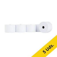 123tinta rollo de papel térmico 44 × 70 × 12 mm blanco | 5 unidades 302692