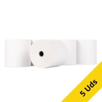 123tinta rollo de papel térmico 60 × 70 × 12 mm blanco | 5 unidades 302115