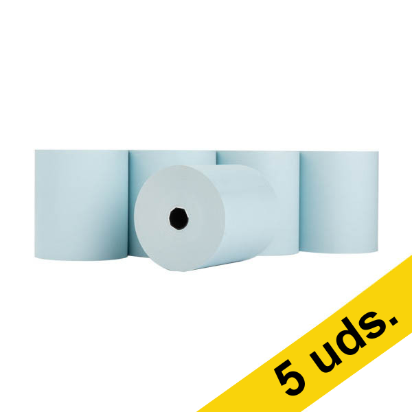 123tinta rollo de papel térmico 80 × 80 × 12 mm azul | 5 unidades 302689 - 1