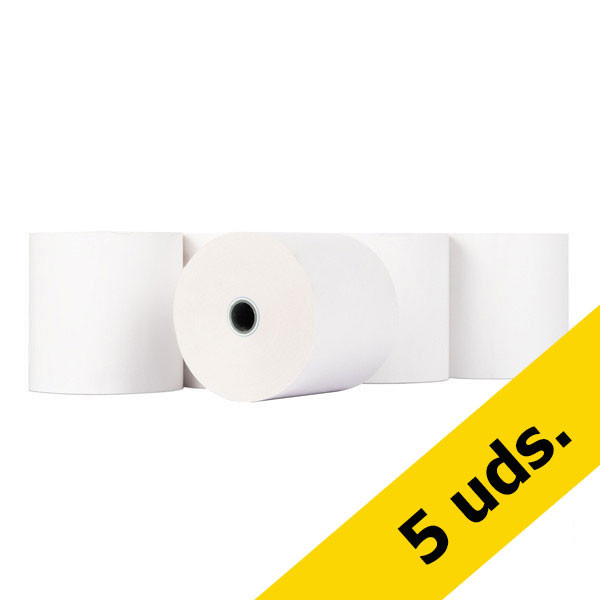 123tinta rollo de papel térmico 80 × 80 × 12 mm blanco | 5 unidades 300331 - 1