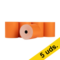 123tinta rollo de papel térmico 80 × 80 × 12 mm naranja | 5 unidades 302688
