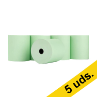 123tinta rollo de papel térmico 80 × 80 × 12 mm verde | 48 g/m² | 5 unidades 302691