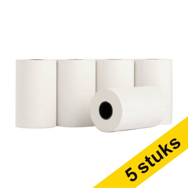 123tinta rollo de papel termoadhesivo 57 × 35 × 12 mm blanco | 5 unidades 303662 - 1
