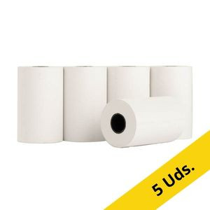 123tinta rollo de papel termoadhesivo 57 × 35 × 12 mm blanco | 5 unidades 303662 - 1