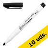 123tinta rotulador de pizarra blanca negro (1 mm) | Pack 10 uds