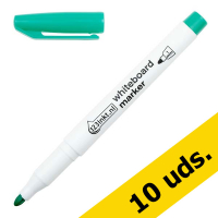 123tinta rotulador de pizarra blanca verde (1 mm) | Pack 10 uds 300894