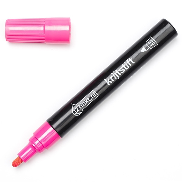 123tinta rotulador de tiza rosa punta redonda 300153 - 1