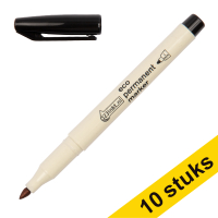 123tinta rotulador permanente Eco negro (1 mm) | Pack 10 uds 390603