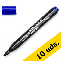 123tinta rotulador permanente azul (2,5 mm) | Pack 10 uds 300399