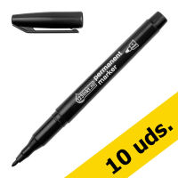123tinta rotulador permanente negro (1 mm) | Pack 10 uds 300892