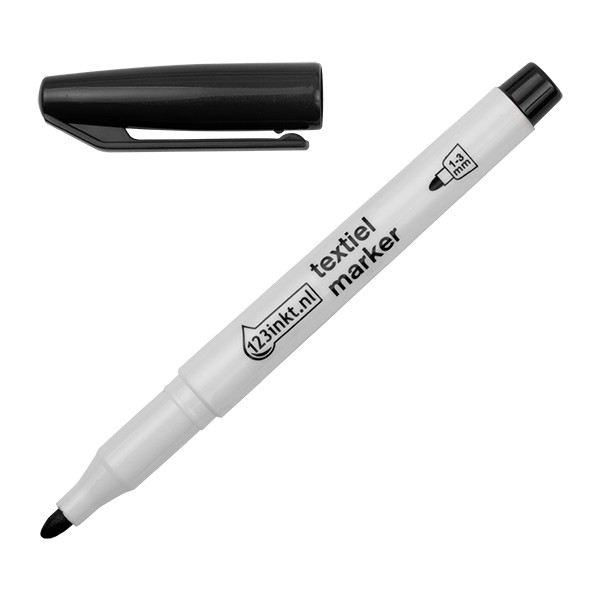 123tinta rotulador textil negro (1-3 mm redondo) 300840 - 1