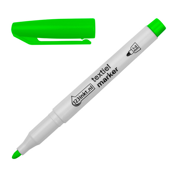 123tinta rotulador textil verde pastel (1-3 mm redondo) 123inkt