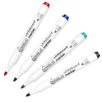 123tinta rotuladores de pizarra blanca negro, rojo, azul y verde (2,5 mm) | Pack 4 uds
