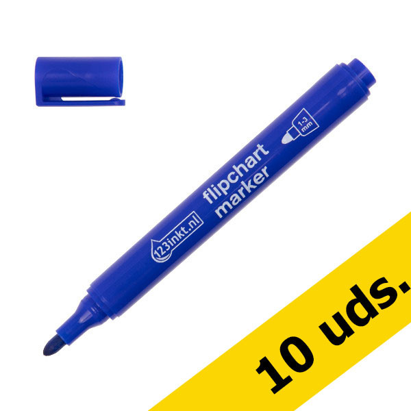123tinta rotuladores de rotafolio azul (redondos 1-3 mm) | Pack 10 uds 390562 - 1