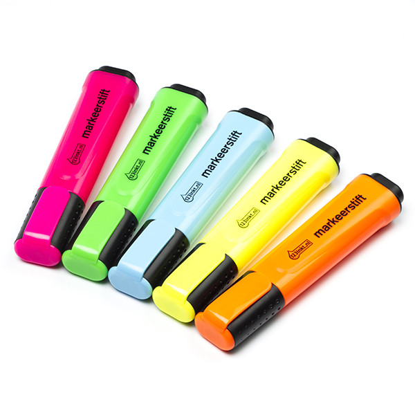 123tinta subrayadores amarillo, azul, verde, naranja y rosa | Pack 5 uds 300043 - 1