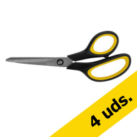 123tinta tijeras mango soft grip 195 mm | Pack 4 uds