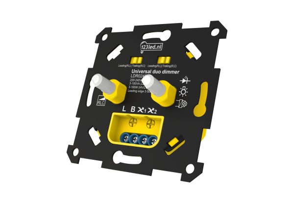 2x 123tinta Regulador de intensidad LED integrado 0-100 W | Corte de fase (RC) LDR02420 - 2
