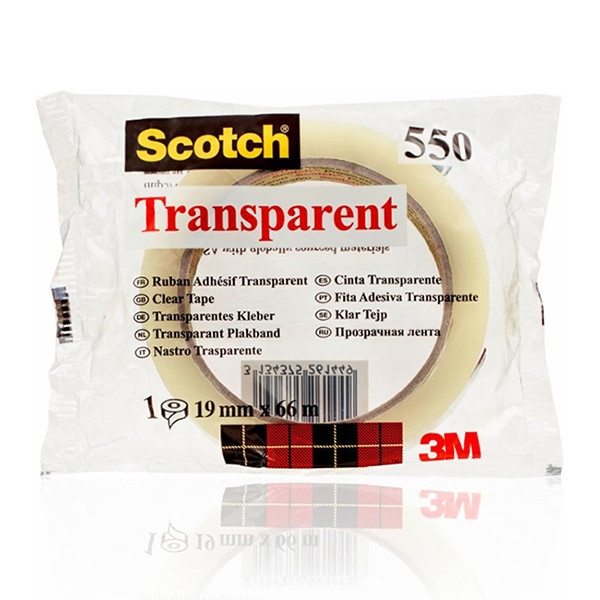 3M Cinta adhesiva Scotch transparente | 19 mm x 66 m 5501966 201268 - 1
