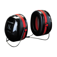 3M Peltor Optime III H540B Orejeras rojas/negras con banda para el cuello S3M00062