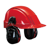 3M Peltor Optime III H540P3E Orejeras rojas/negras con fijación al casco S3M00063