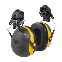 3M Peltor X2P3 Orejeras negras/amarillas con fijación al casco S3M00071