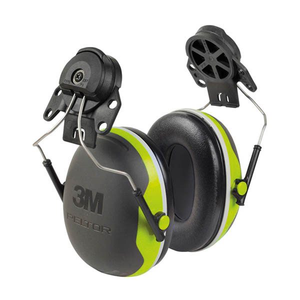 3M Peltor X4P3 Orejeras negras/lima con fijación para casco S3M00074 - 1