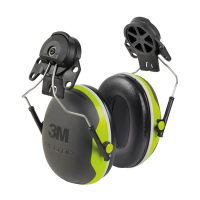 3M Peltor X4P3 Orejeras negras/lima con fijación para casco S3M00074
