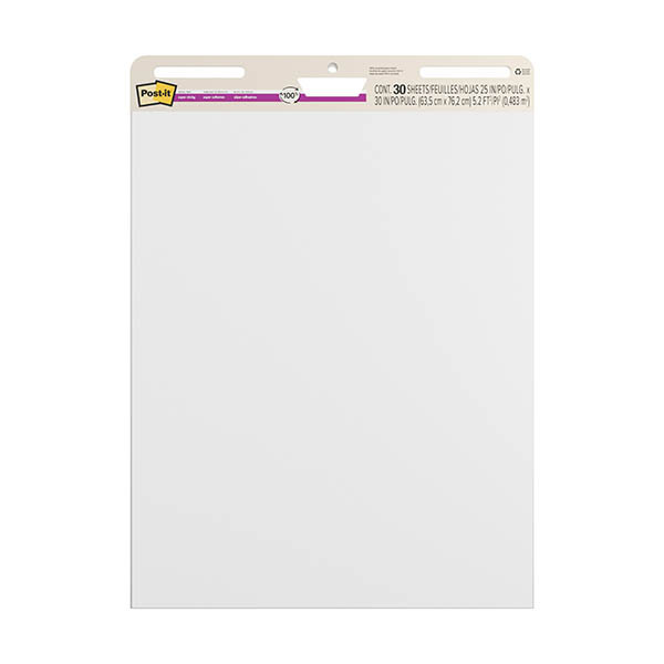 3M Post-it bloc de notas de rotafolio | adhesivas | 635 x 762 mm | 2 x 30 hojas 201422 - 1