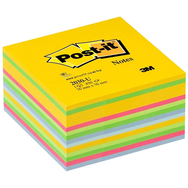 3M Post-it notas | colores | cubo | 76x76 mm 2030U 201332 - 1