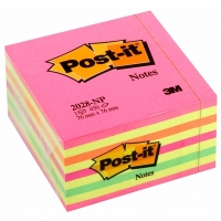 3M Post-it notas | rosa neon | cubo | 76x76 mm 2028NP 201330