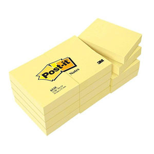 3M Post-it notas amarillas (38x51mm) - 12x100 hojas 3M653 214587 - 1