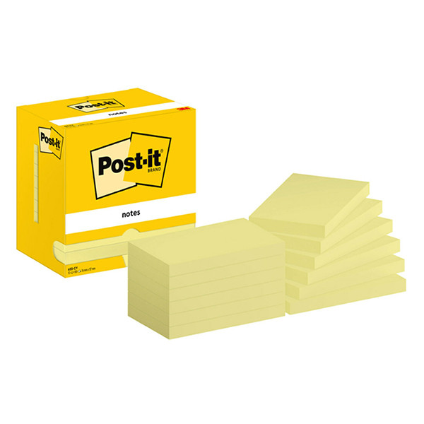 3M Post-it notas amarillas 76 x 127 mm (12 uds) 201033 - 1