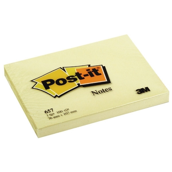 3M Post-it notas amarillas (76x102 mm) 657GE 201006 - 1