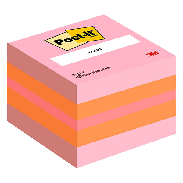3M Post-it notas rosa | mini cubo | 51x51 mm