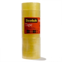 3M Scotch Cinta adhesiva estándar de 19 mm x 33 m - 8 rollos 201250