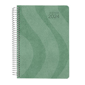 Agenda 2024 A5 Espiral día vista Verde 166998 426245 - 1