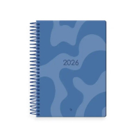 Agenda 2026 A5 espiral día vista azul 426729