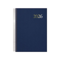 Agenda 2026 A5 espiral día vista azul oscuro 426730