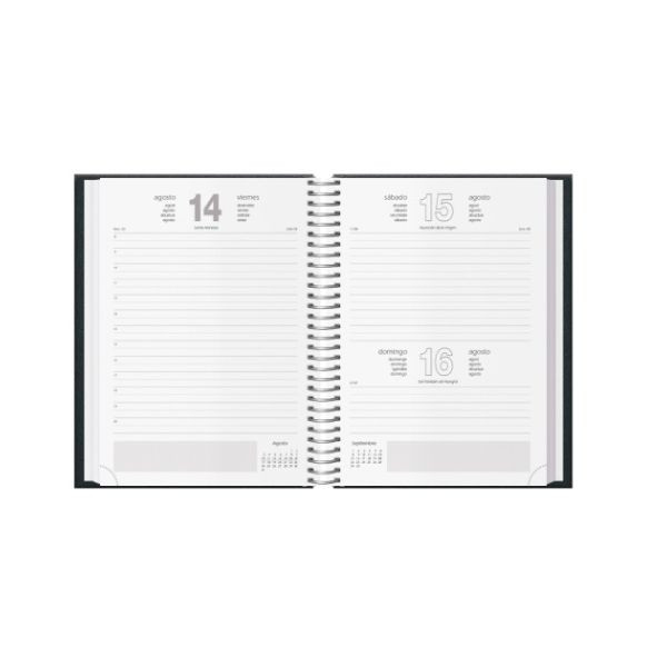 Agenda 2026 A5 espiral día vista negra 426732 Agenda 2026 A5 espiral día vista negra 426732 - 2