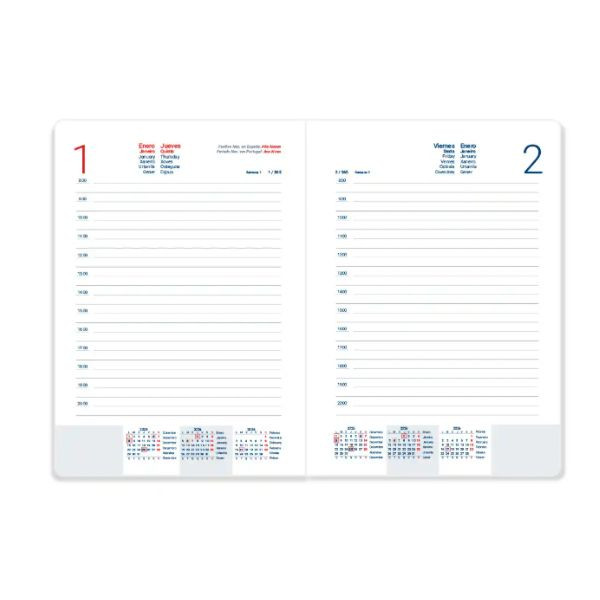 Agenda 2026 A5 espiral día vista rosa 426734 Agenda 2026 A5 espiral día vista rosa 426734 - 2