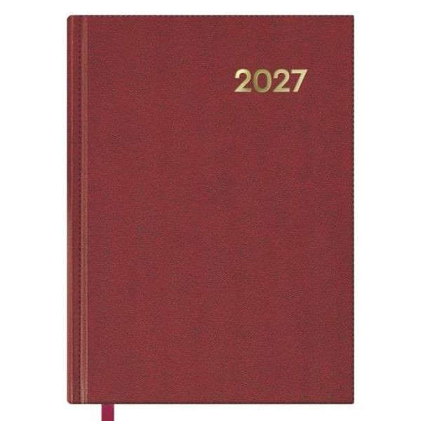 Agenda 2027 A5 día vista burdeos 427610 - 1