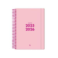 Agenda escolar A5 día página (2025-2026) - Rosa LP549 426618