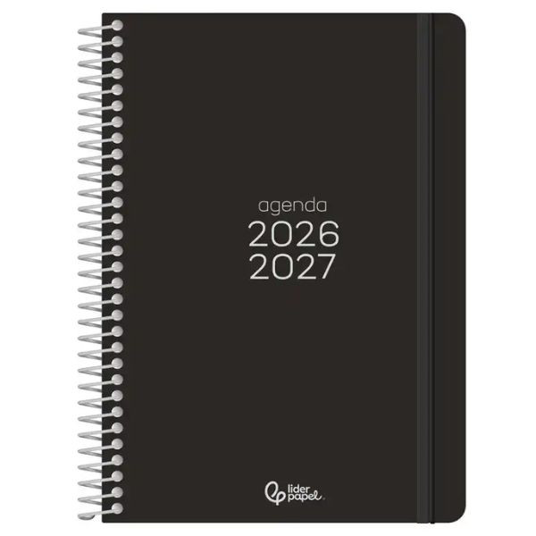 Agenda escolar A5 día página (2026- 2027) - Negro 426897 - 1