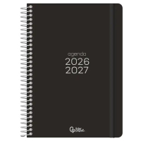 Agenda escolar A5 día página (2026- 2027) - Negro 426897