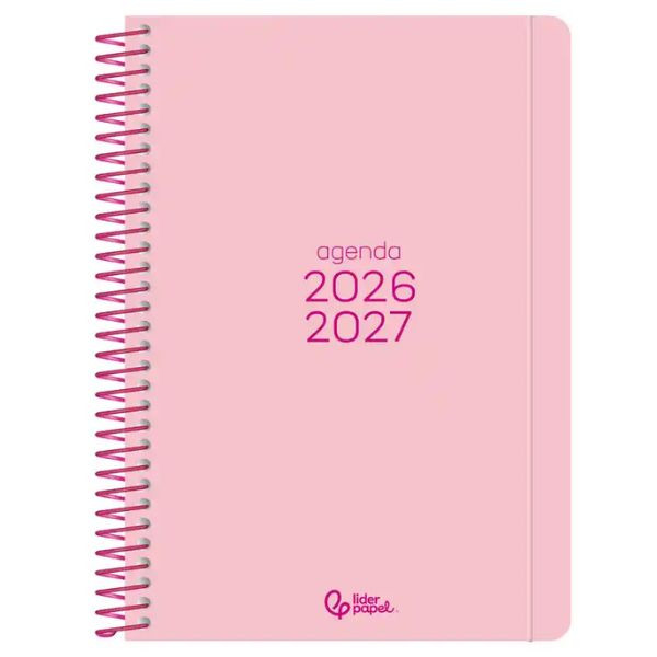 Agenda escolar A5 día página (2026- 2027) - Rosa 426899 - 1
