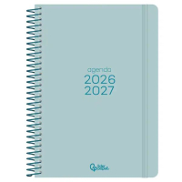 Agenda escolar A5 día página (2026- 2027) - Turquesa 426906