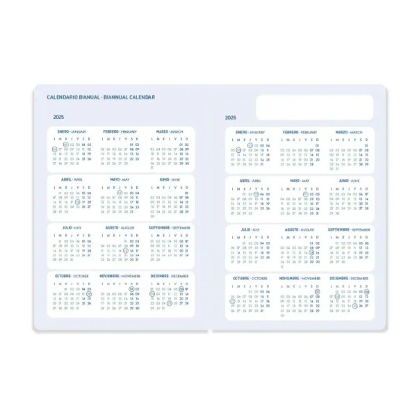 Agenda escolar A5 dia página (2025-2026) - Azul LP541 426613 - 3