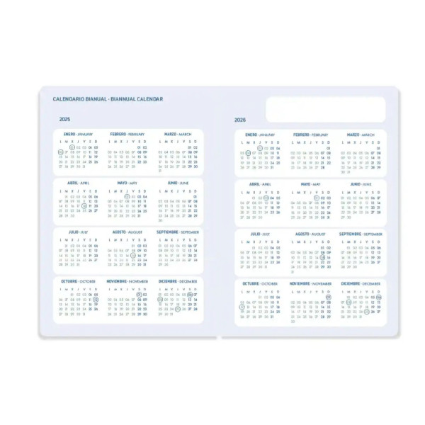 Agenda escolar A5 dia página (2025-2026) - Azul oscuro LP545 426616 - 3