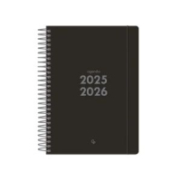Agenda escolar A5 dia página (2025-2026) - Negra LP542 426615